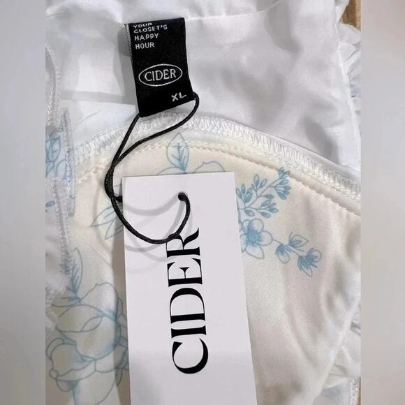 CIDER Floral Ruffle Corset Tank Top Size XL NWT - Picture 7 of 12